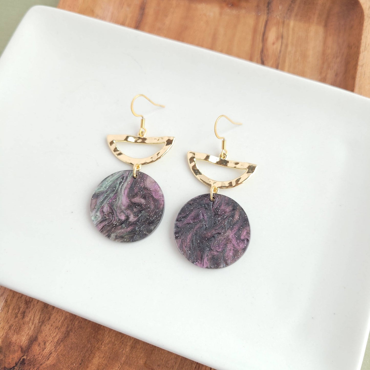 Natasha Earrings - Forrest Shimmer