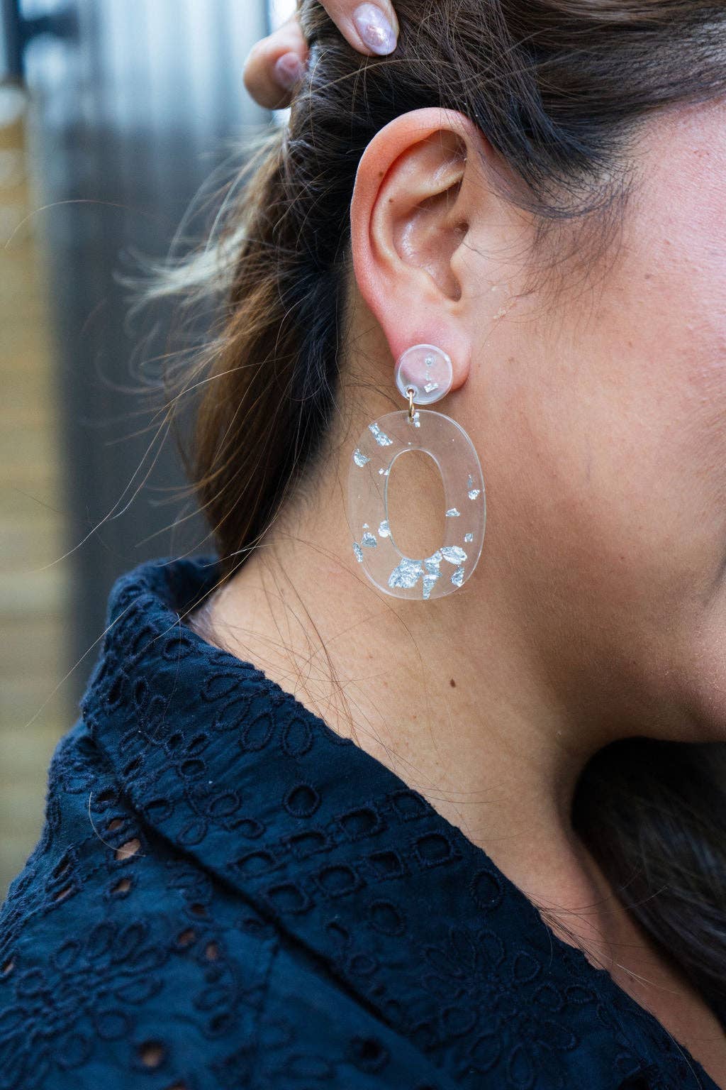 Sloan Earrings - Silver Foil // Holiday, Christmas