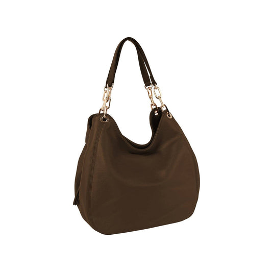 Three Compartment Women's Hobo Tote Shoulder Bag