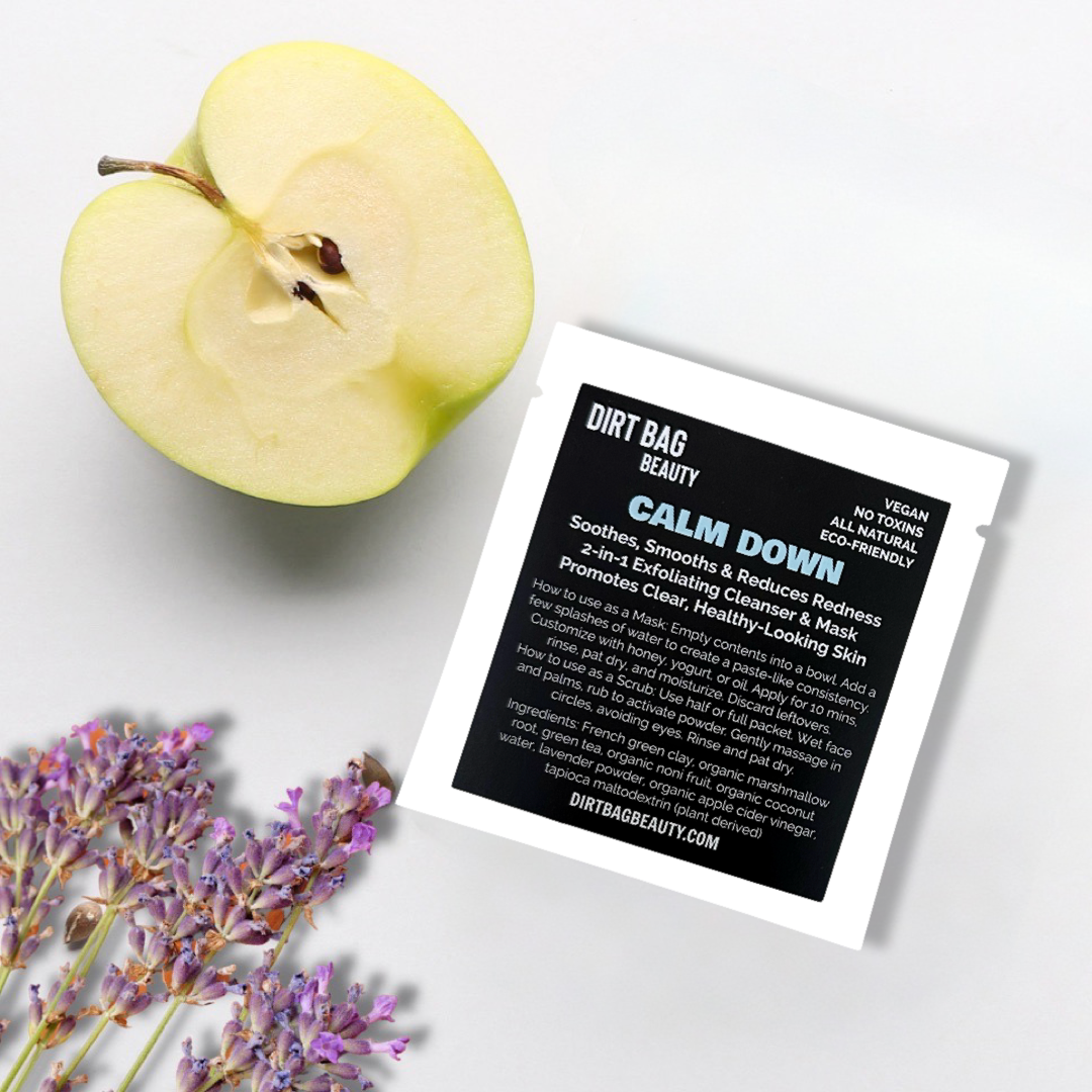 Single-use 2-in-1 Powder Vegan Cleanser & Mask - Calm Down
