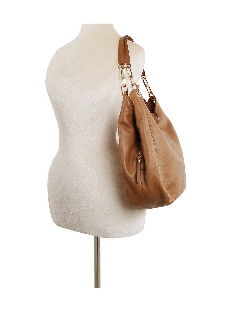 Three Compartment Women's Hobo Tote Shoulder Bag