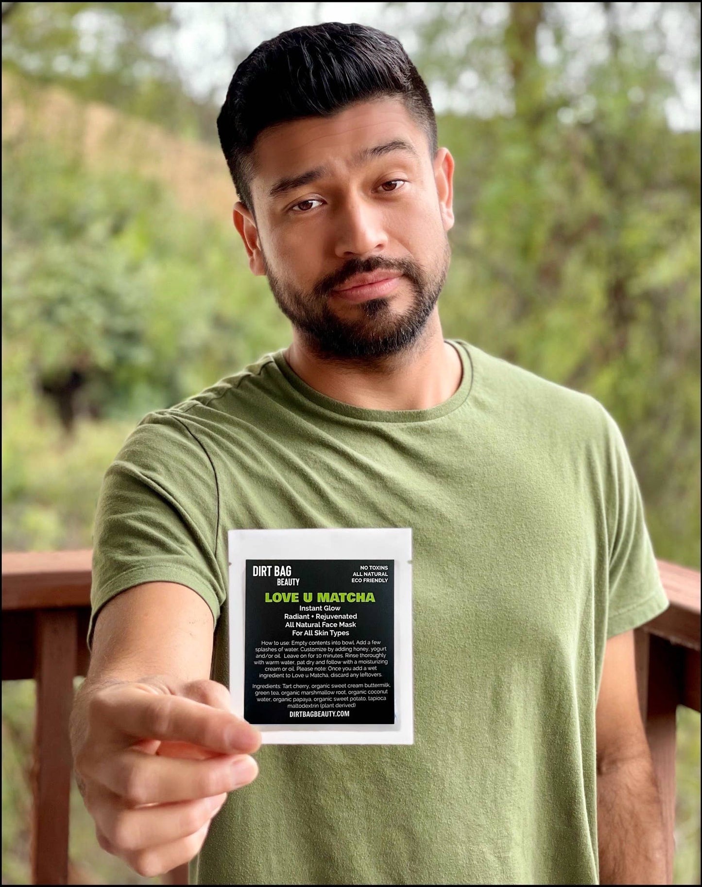 Single-use Instant Glow All-Natural Face Mask -Love u Matcha