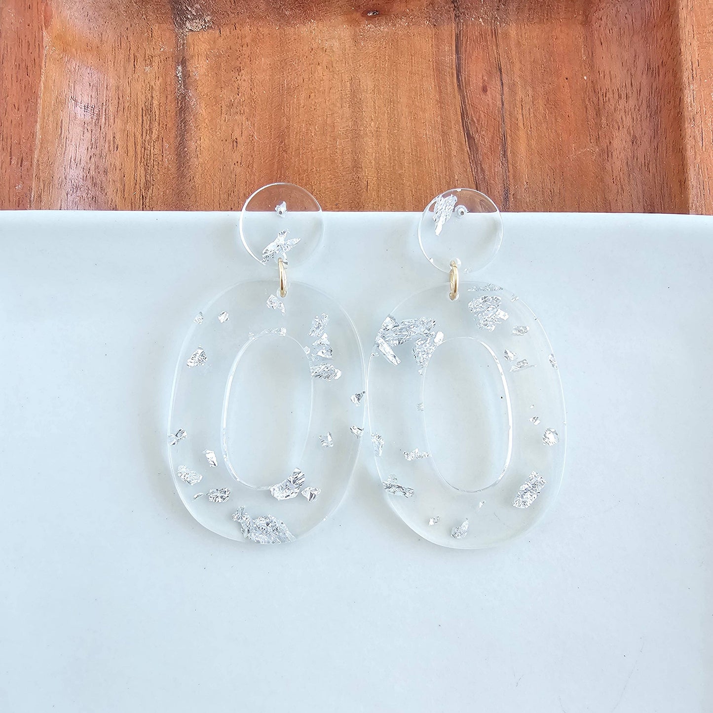 Sloan Earrings - Silver Foil // Holiday, Christmas