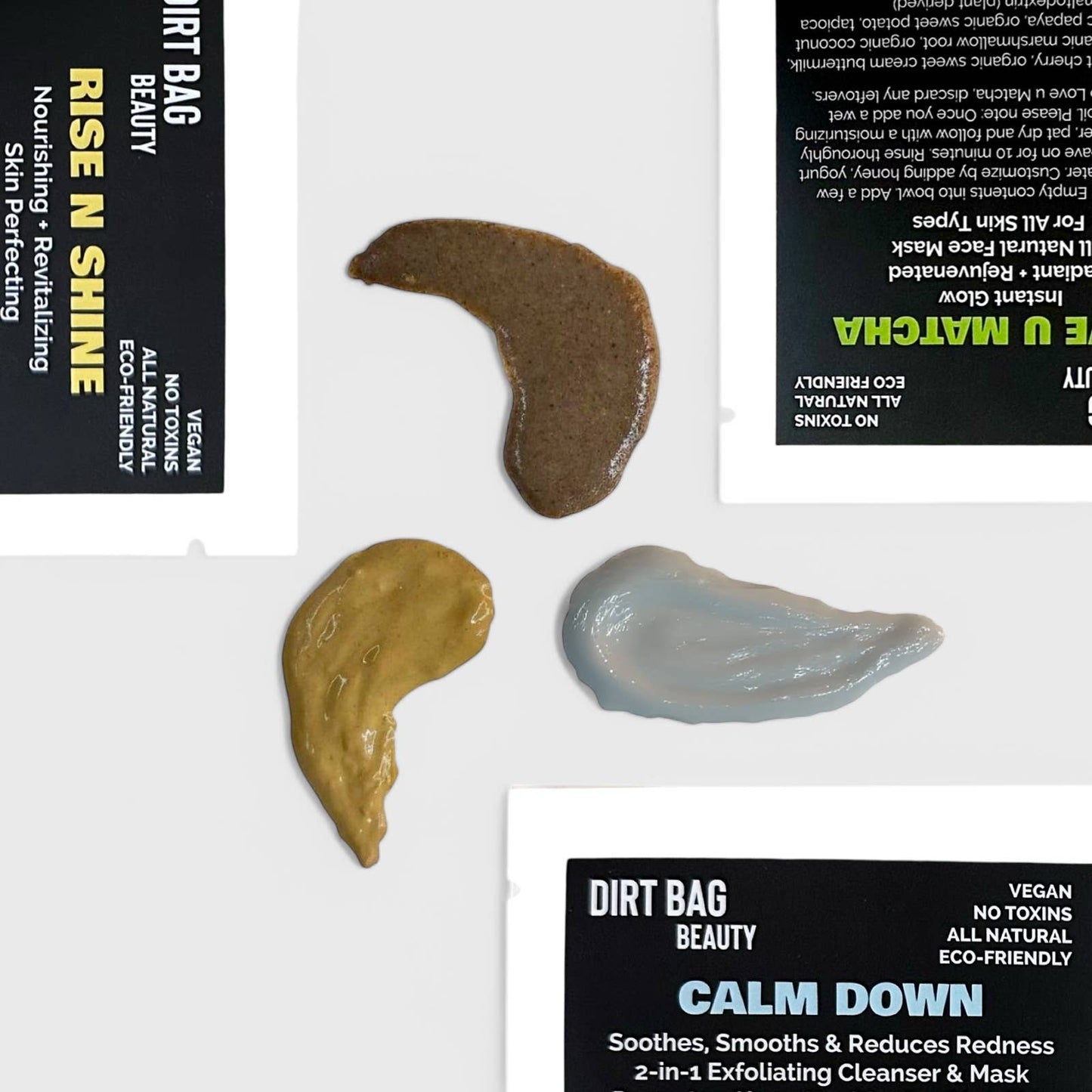 Single-use 2-in-1 Powder Vegan Cleanser & Mask - Calm Down