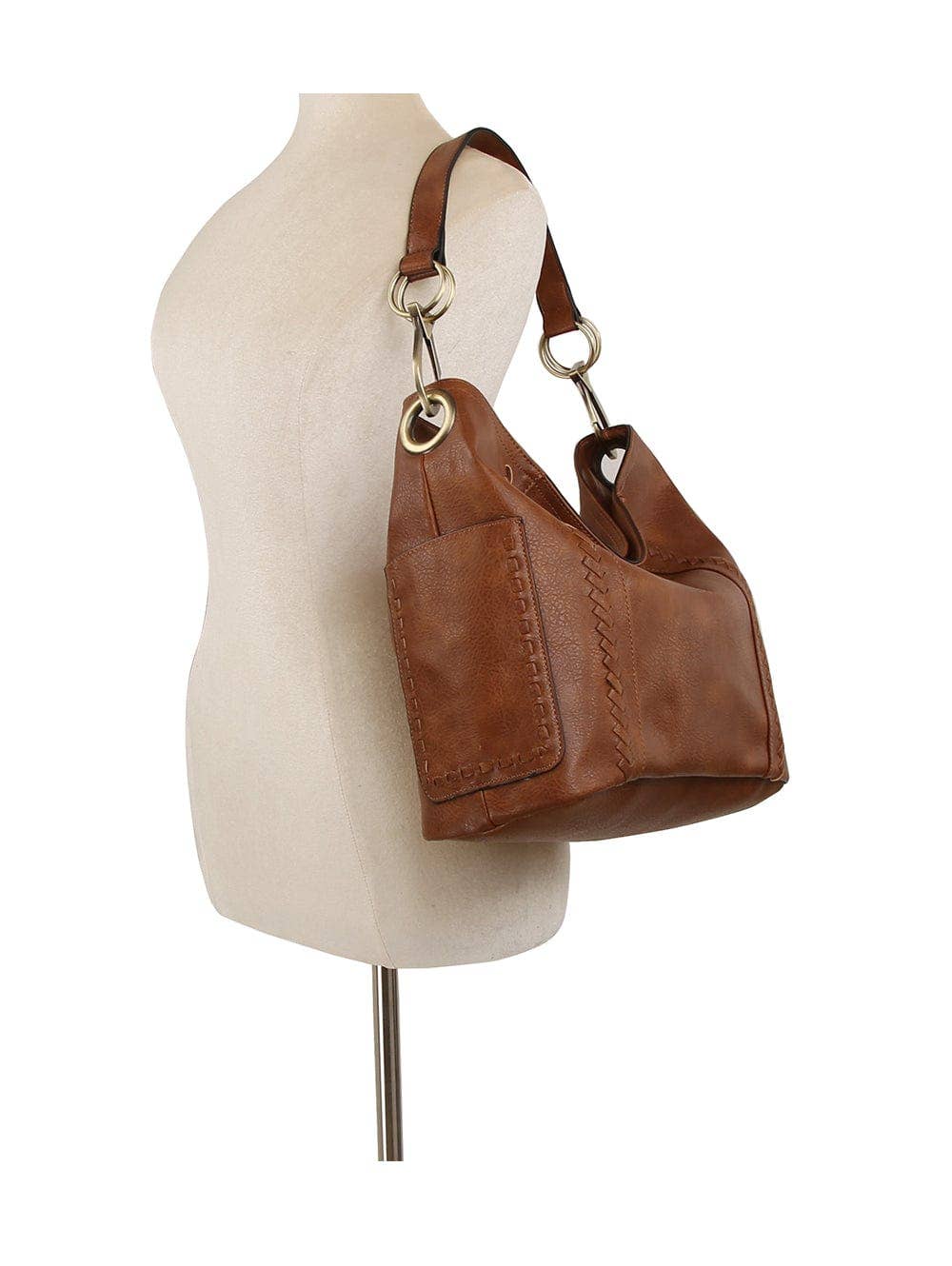 Gracie Whipstitch Hobo Bag
