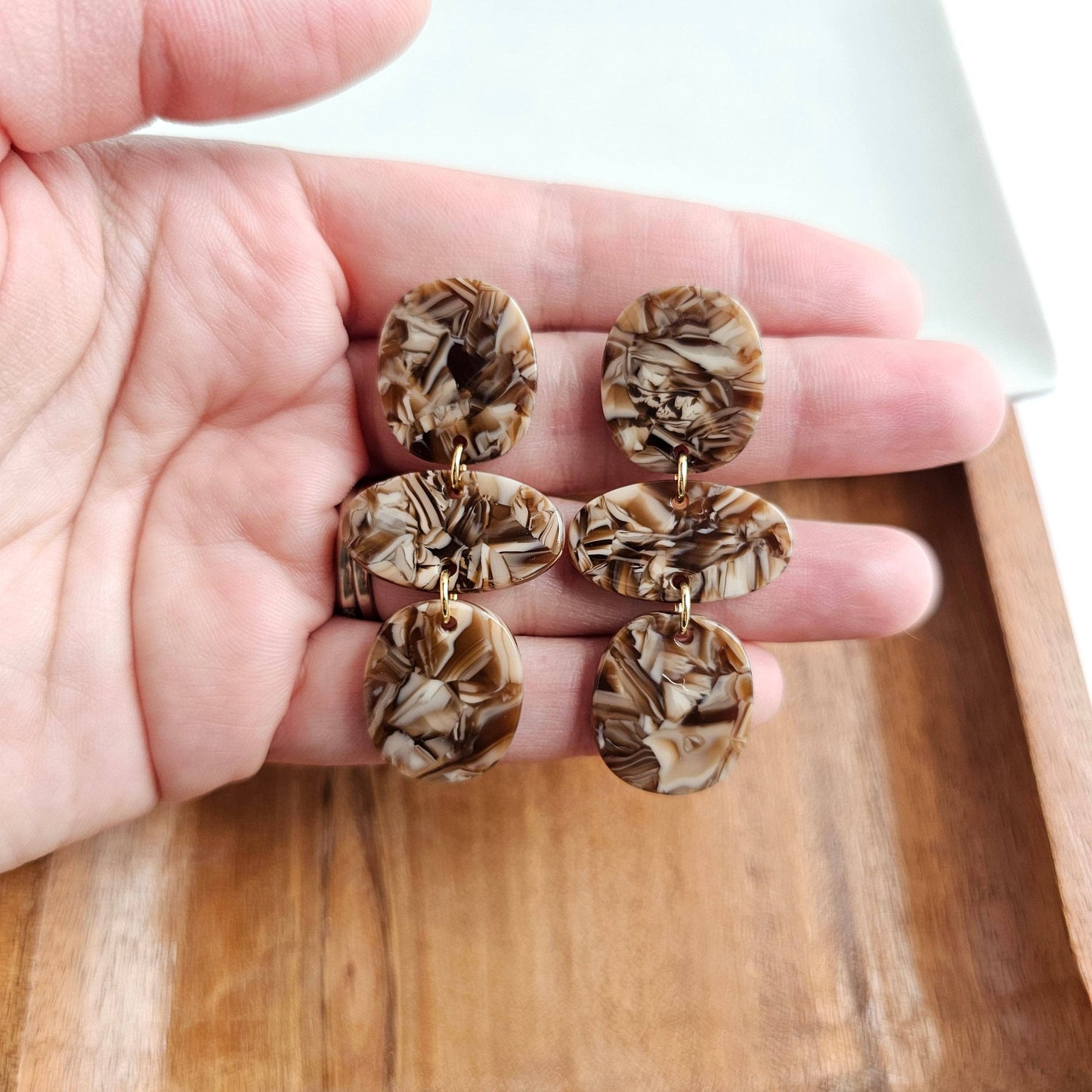Florence Earrings - Hickory Brown