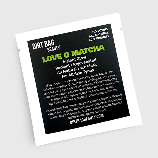 Single-use Instant Glow All-Natural Face Mask -Love u Matcha