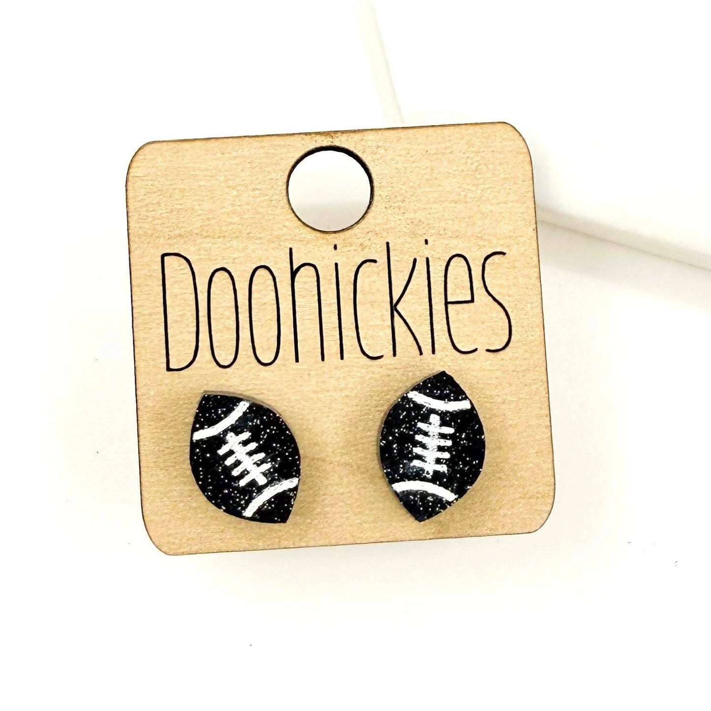 School Spirit Glitter Football Studs