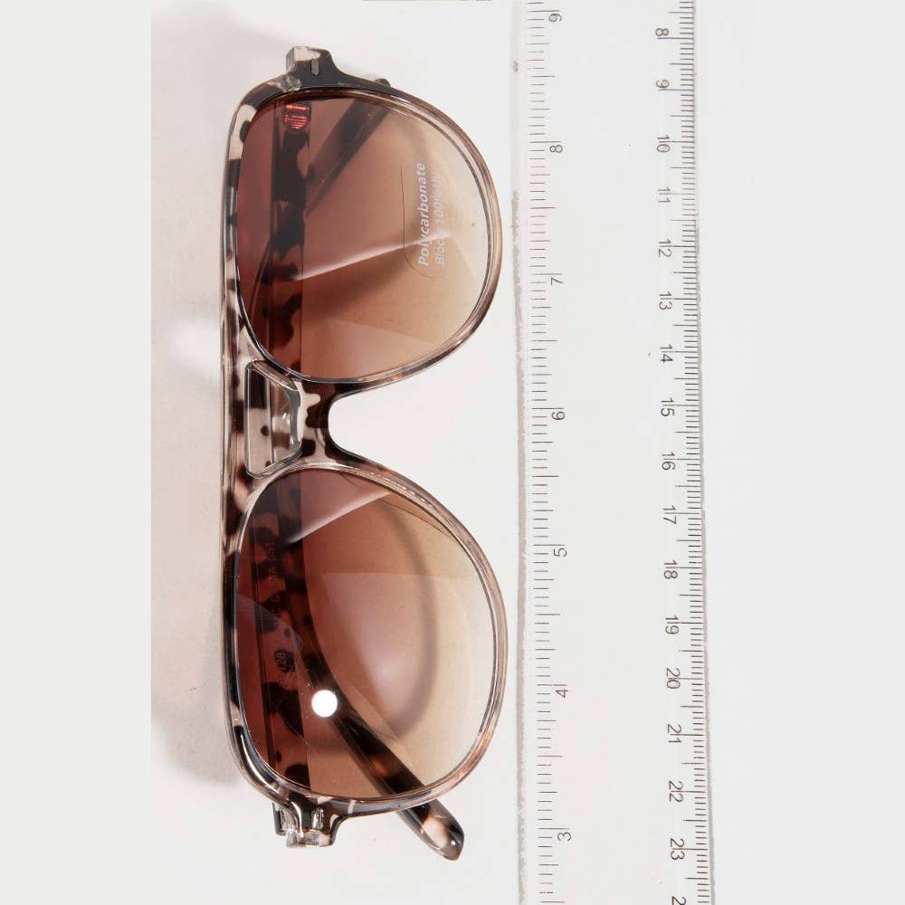 Vintage Style Gradient Aviator Sunglasses Set