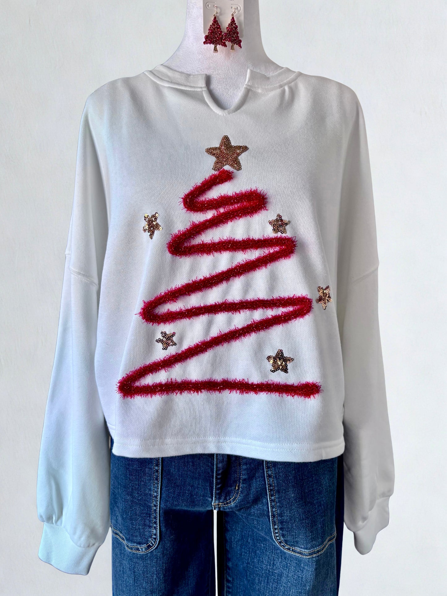 Tinsel Tree Pullover