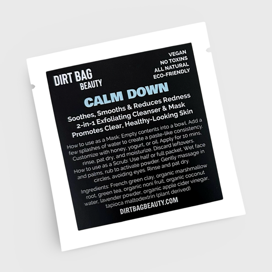 Single-use 2-in-1 Powder Vegan Cleanser & Mask - Calm Down