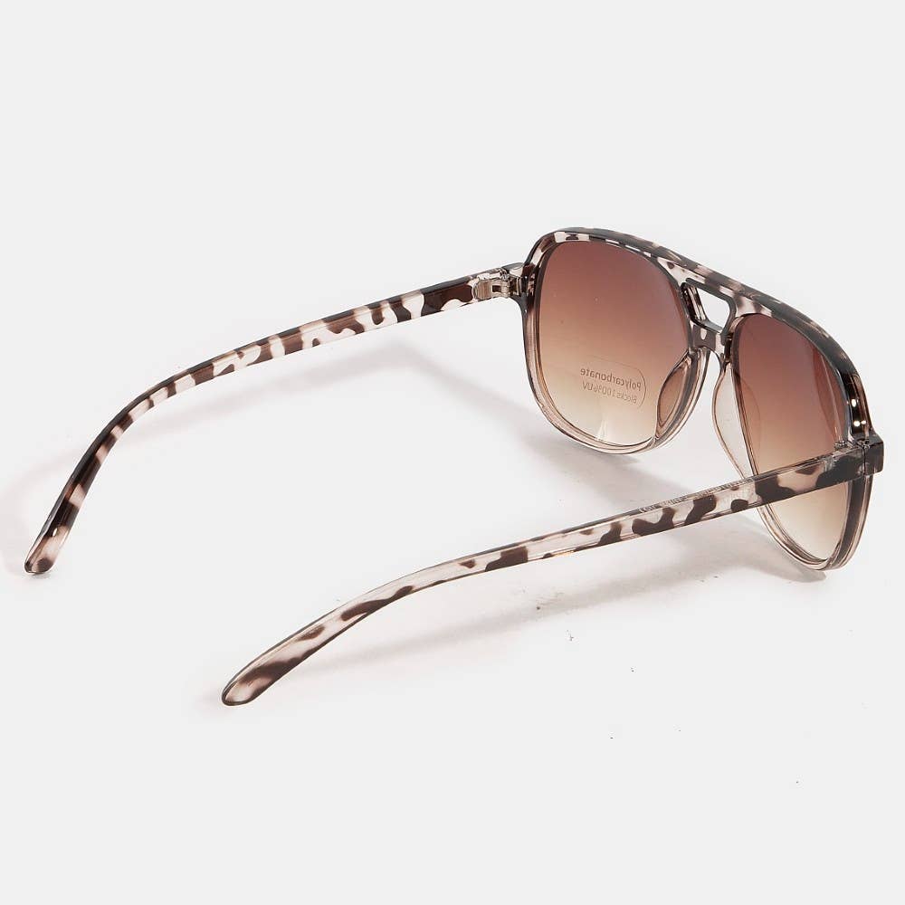 Vintage Style Gradient Aviator Sunglasses Set