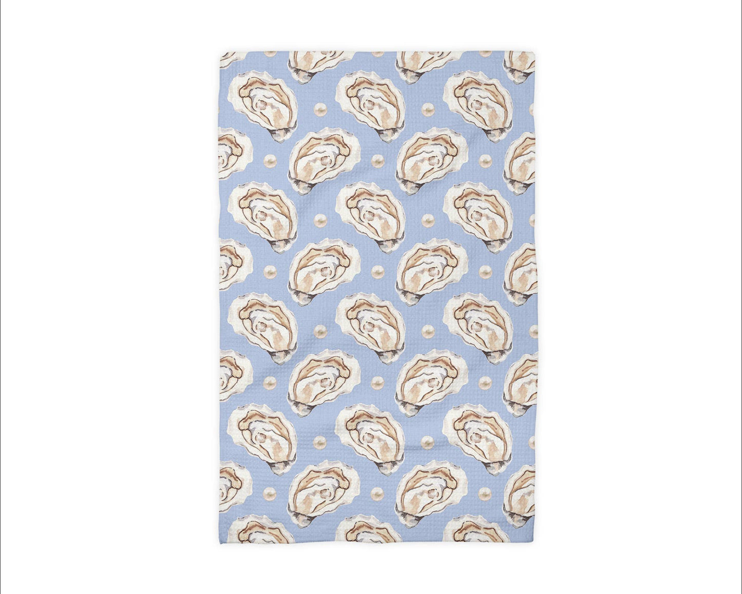 Oyster Shell Nautical Coastal Beach Ocean Kitchen Towel