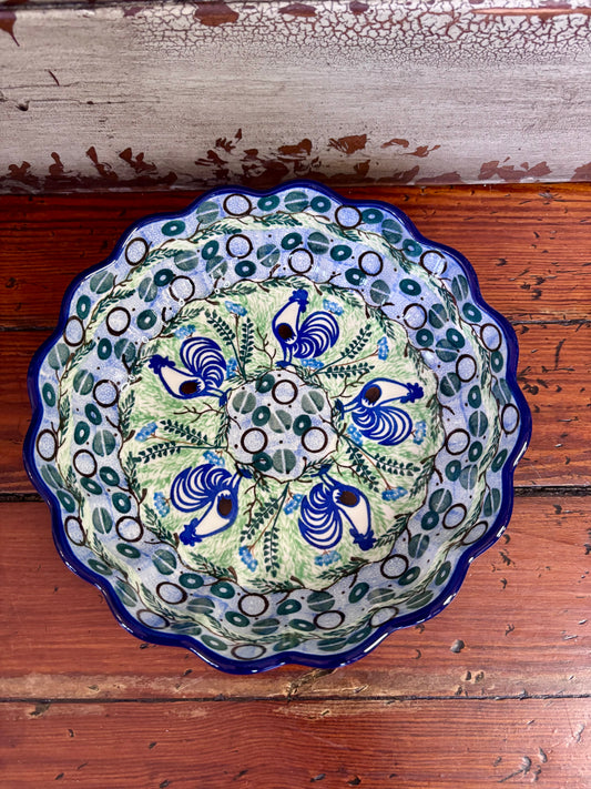 8” Scalloped Unikat Bowl