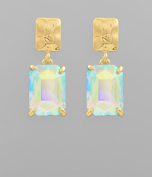 Square & Cushion Cut Dangle Earrings