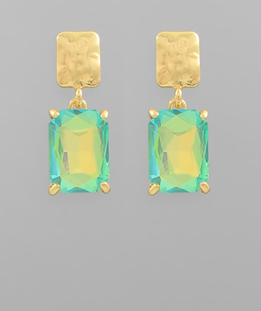 Square & Cushion Cut Dangle Earrings
