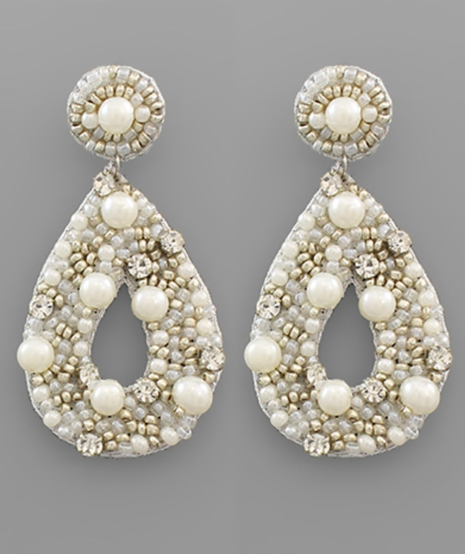 Pearl & Bead Drop Earrings