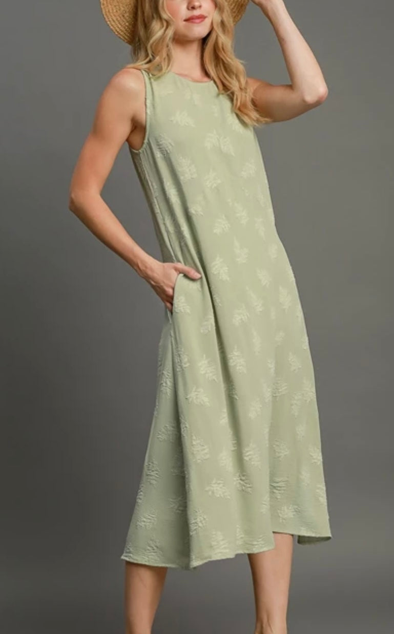 Appliqué Midi Dress