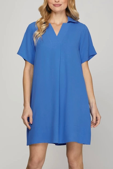 Collared Shift Dress (3 colors)