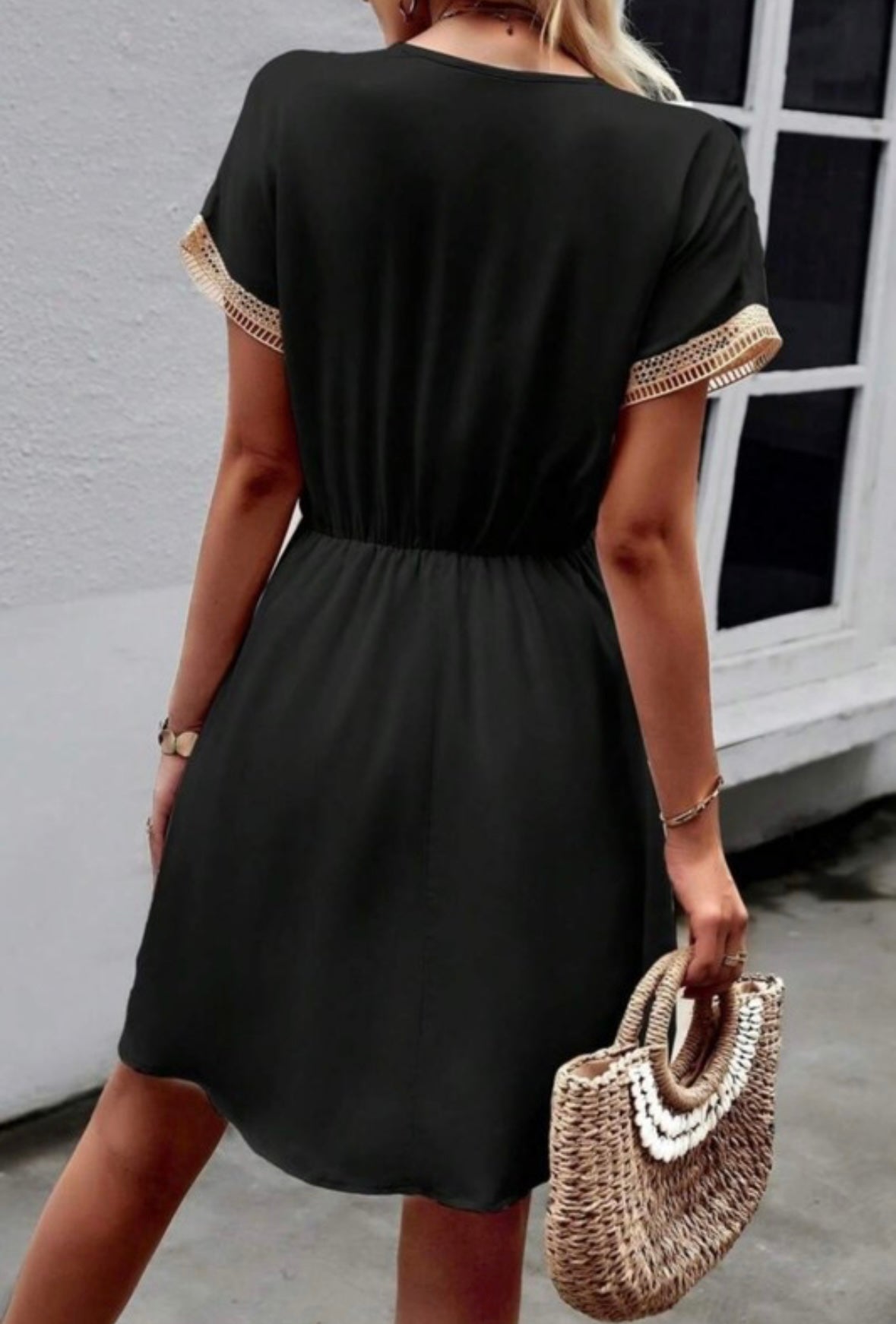 Lace Trimmed Dress
