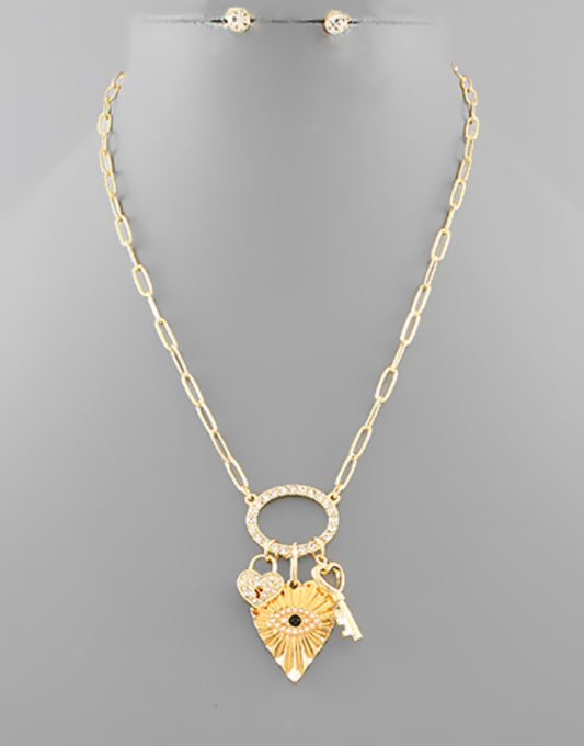 Key to My Heart Charms Necklace
