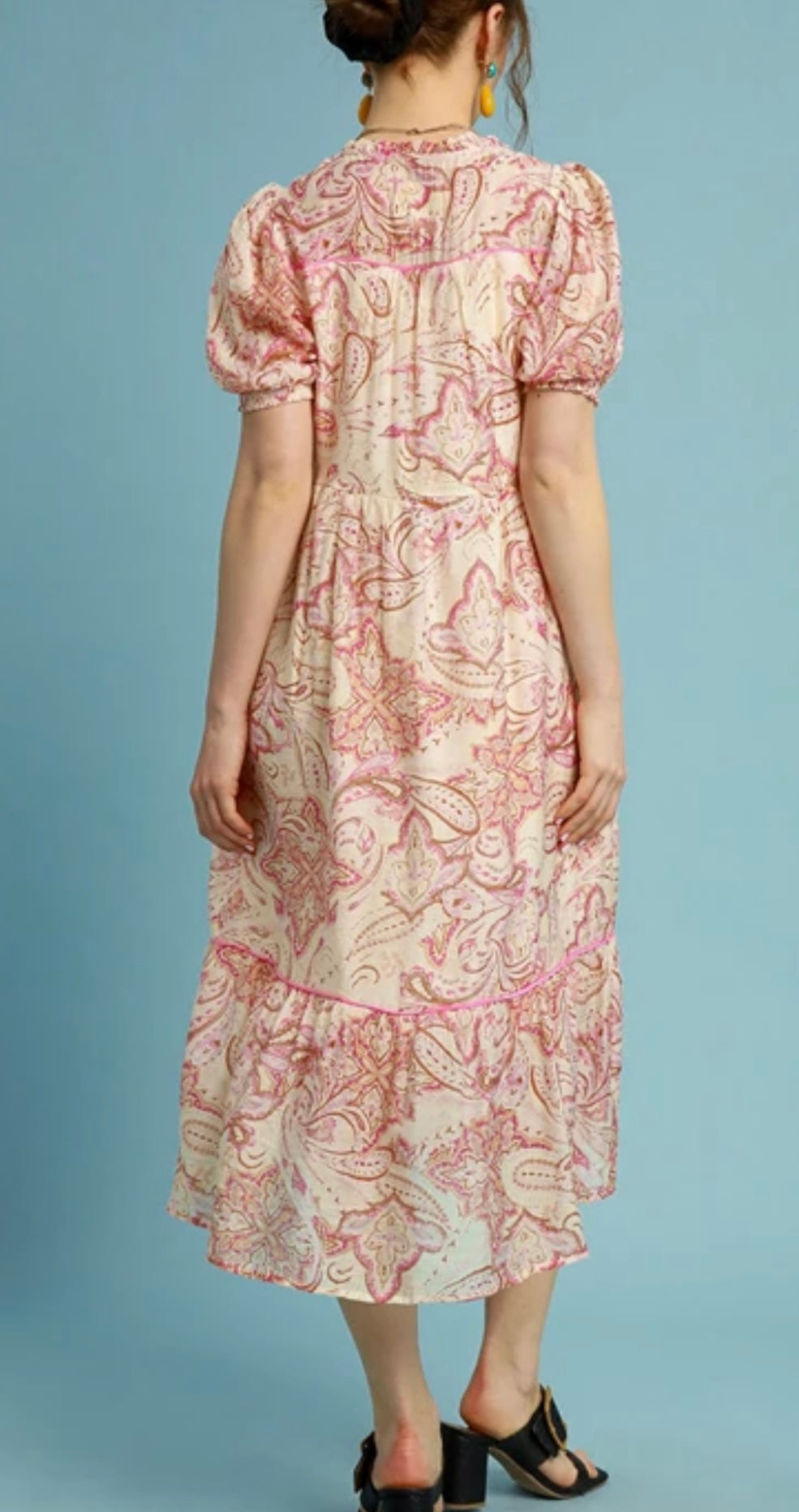 Tiered Floral Midi Dress