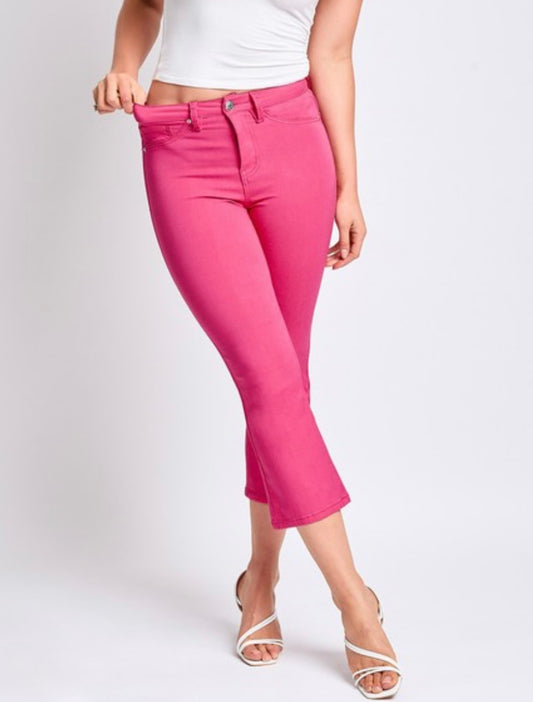Hyperstretch Kick Flare Crops (3 colors)
