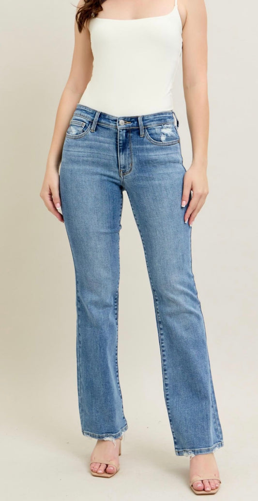 Judy Blue MR Vintage Wash Boot Cut Jeans