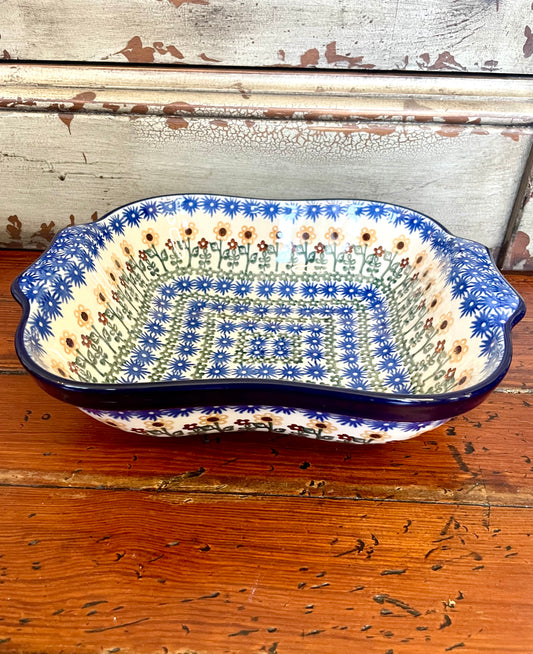 Square Bowl W/Handles