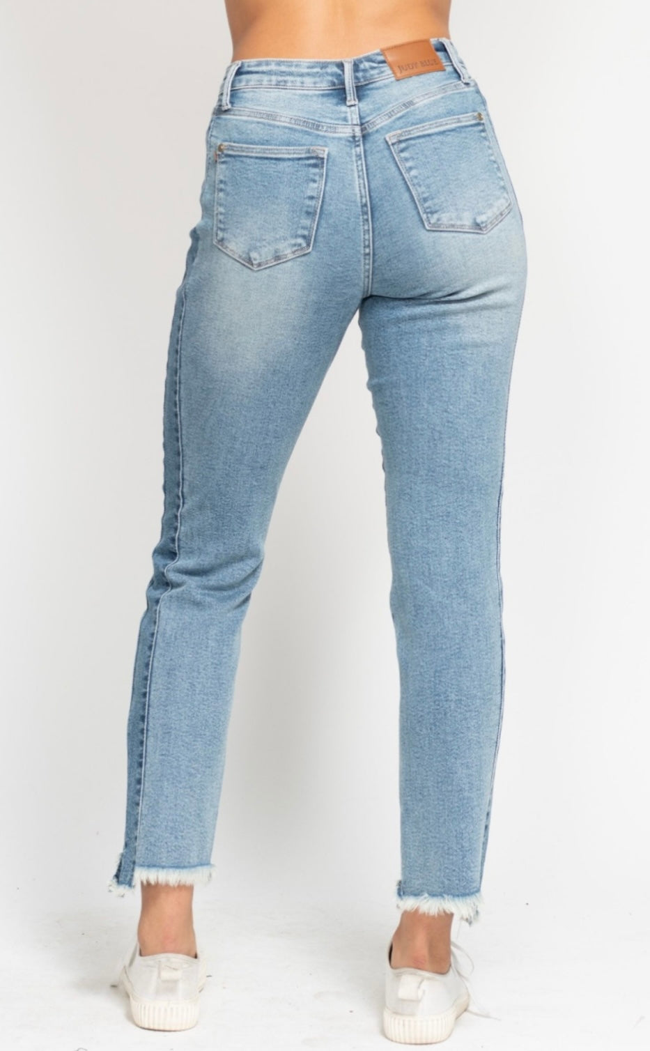Judy Blue HW Side Panel Fray Hem Slims