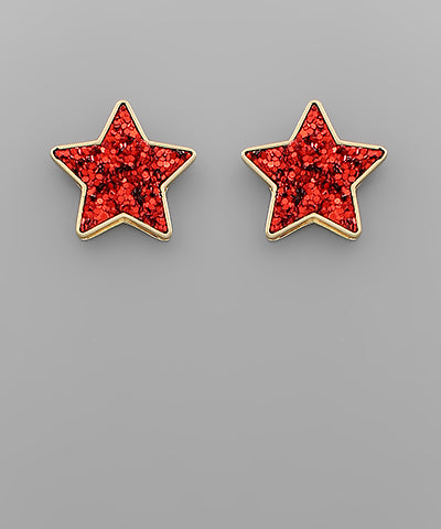 Glitter Star Earrings (2 colors)