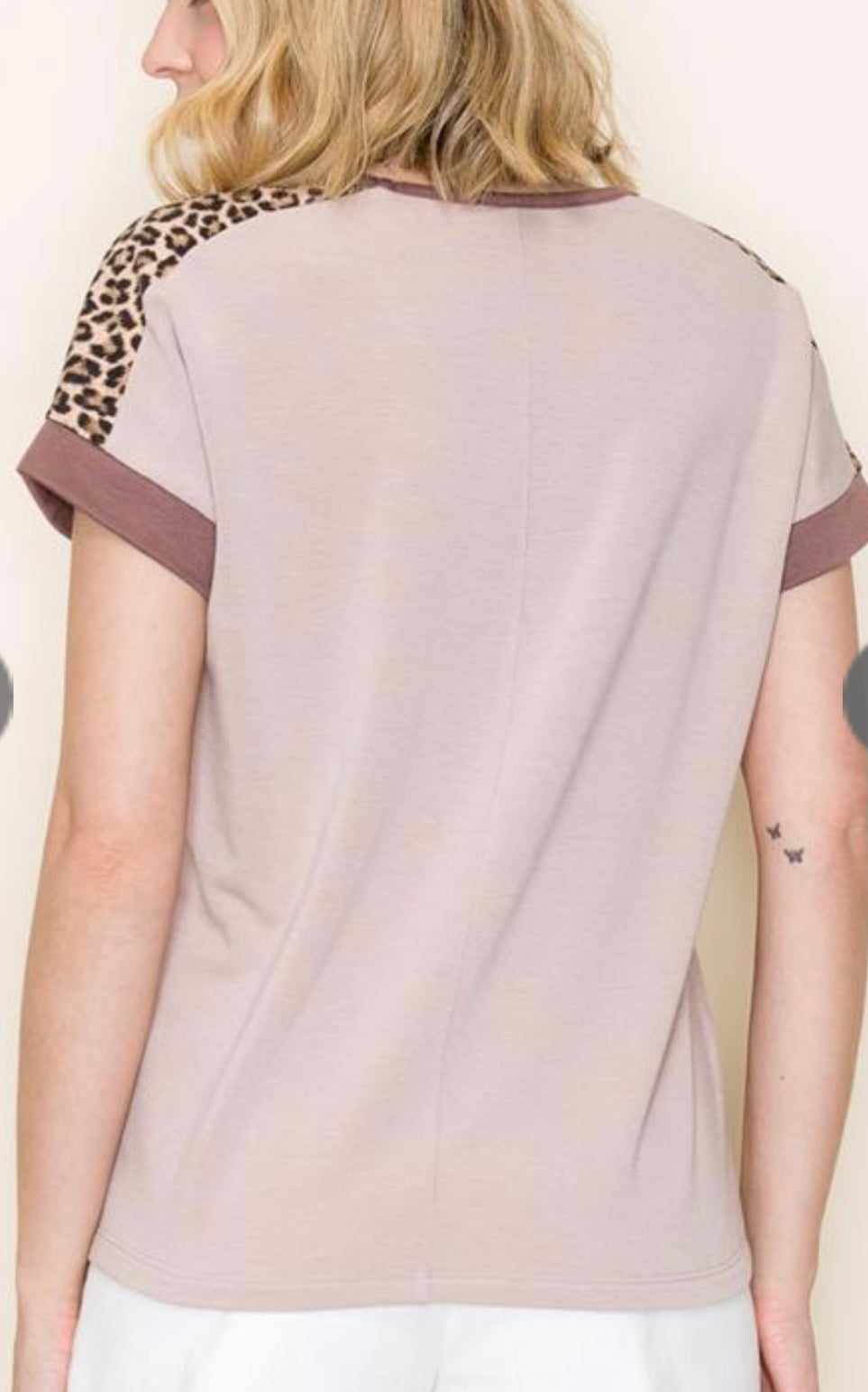 Leopard Contrast Tee