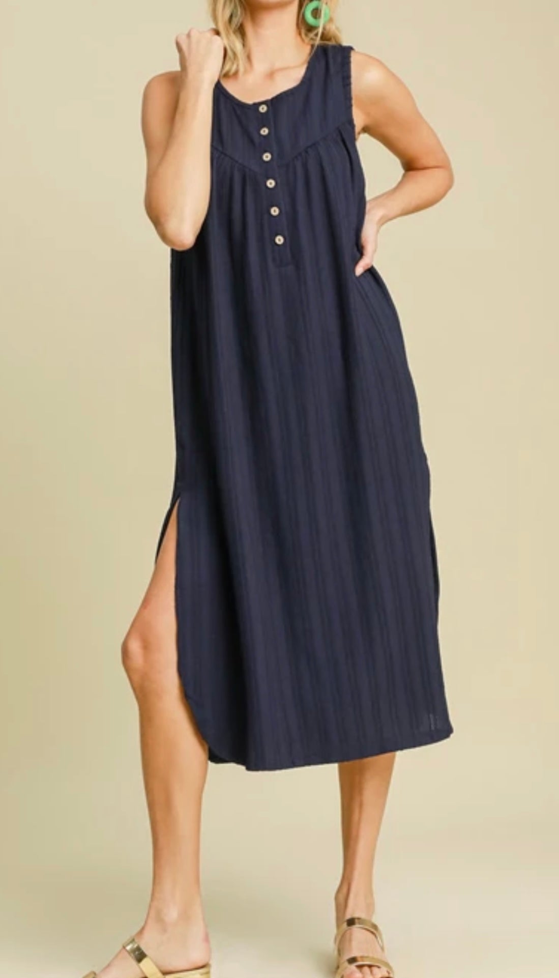 Textured Midi Dress