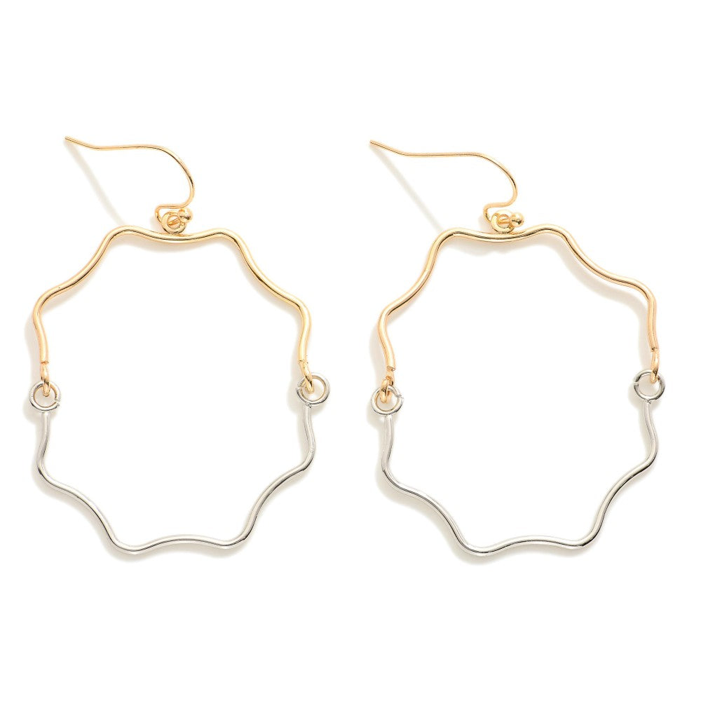 2-Tone Hinged Earrings