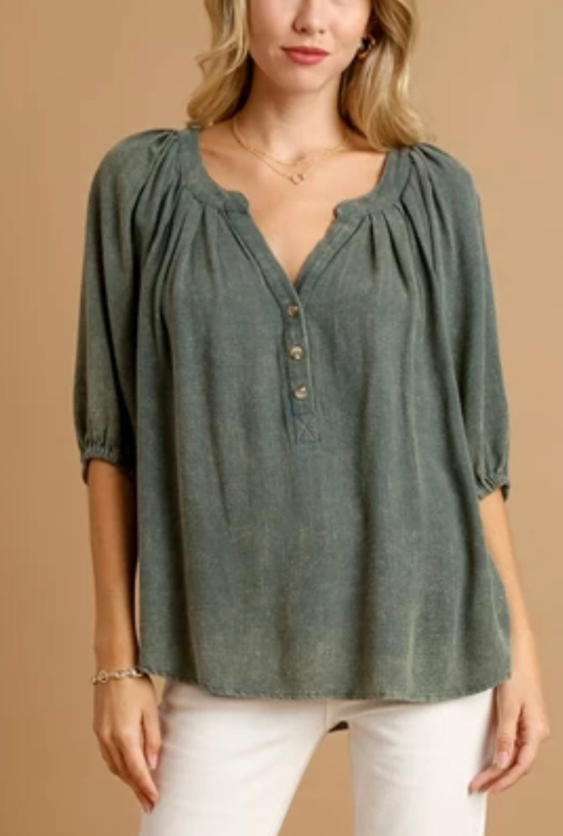 Mineral Washed Blouse (3 colors)