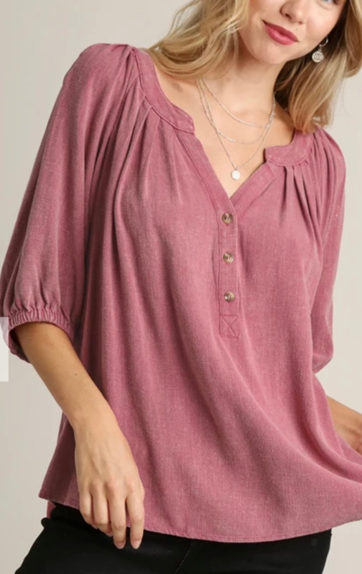 Mineral Washed Blouse (3 colors)