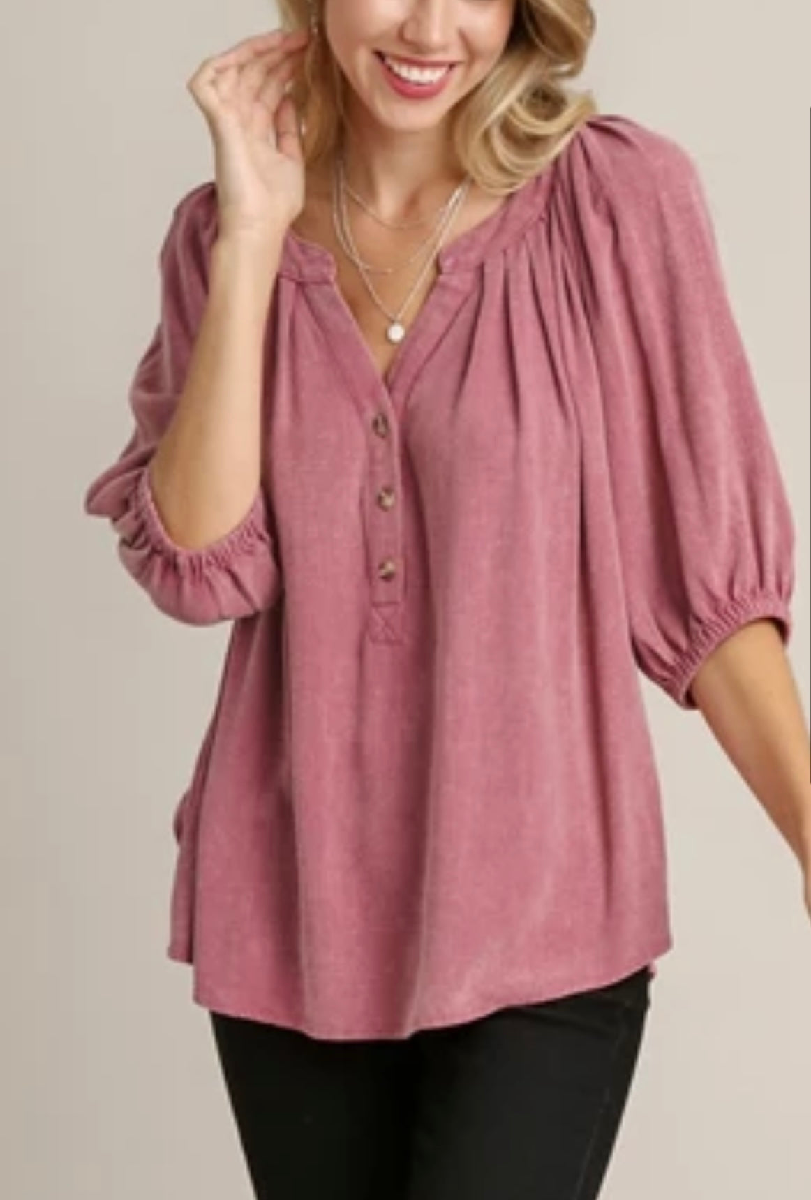 Mineral Washed Blouse (3 colors)