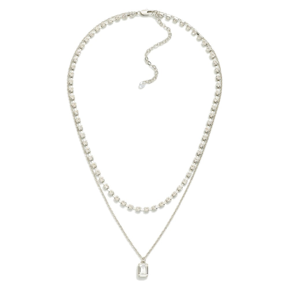 Rhinestone Double Necklace