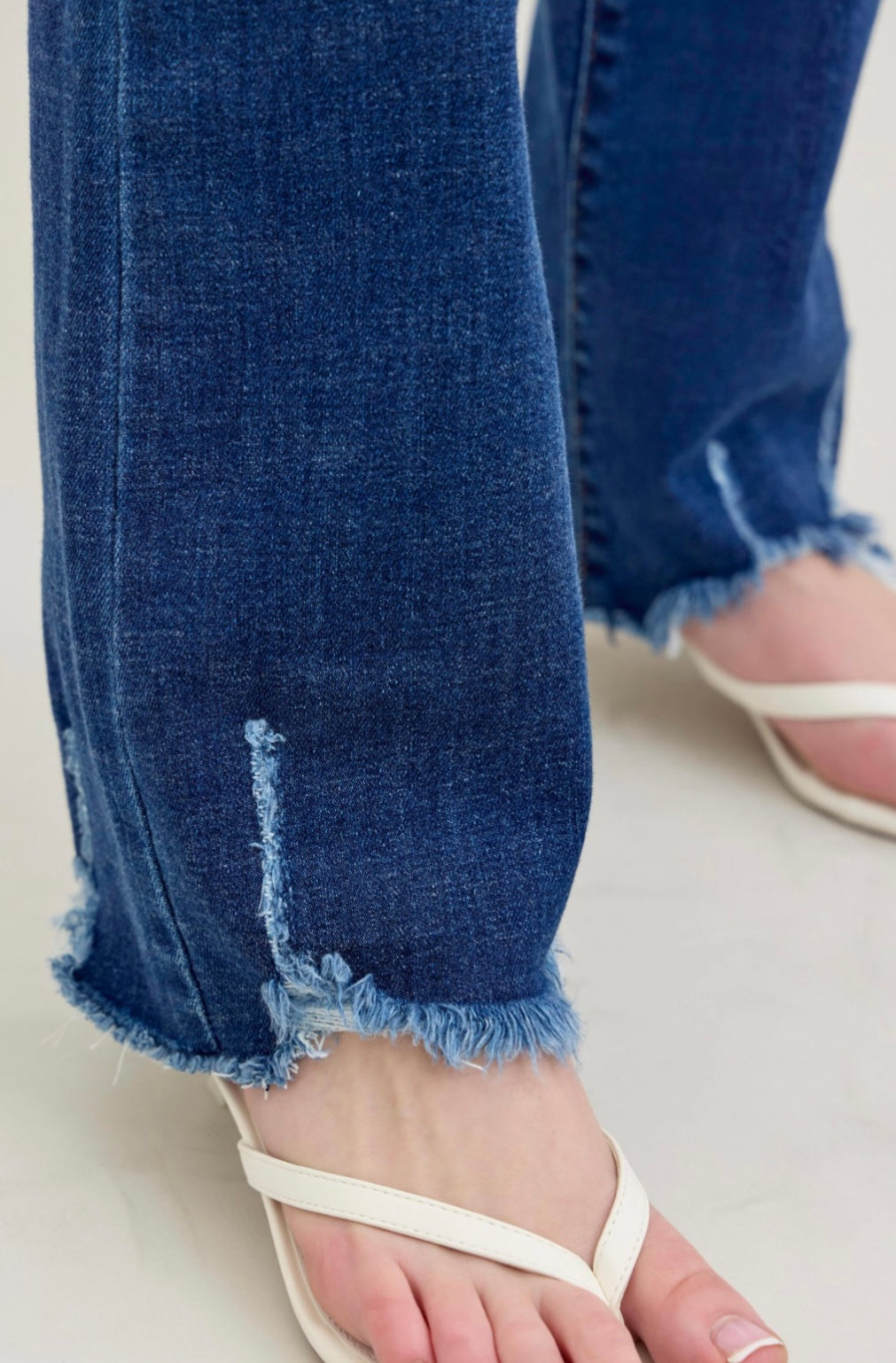 Judy Blue MR Distressed Hem Bootcut