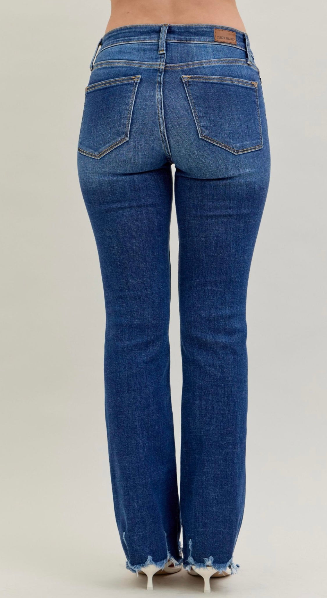 Judy Blue MR Distressed Hem Bootcut