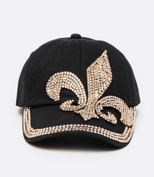Rhinestone Fleur de lis Hat