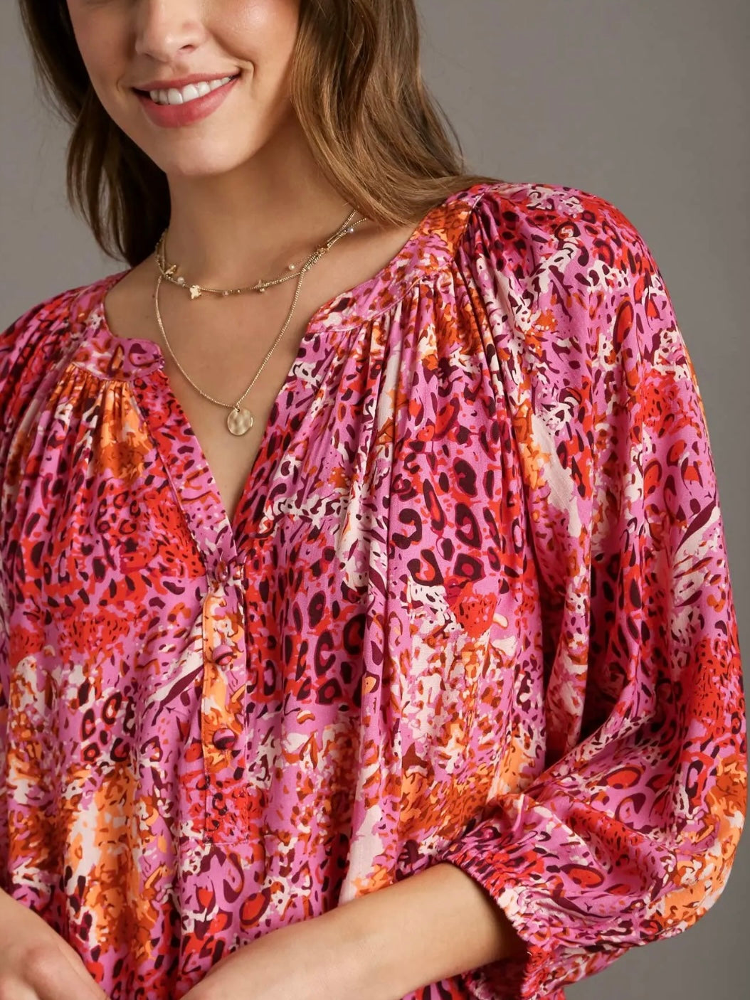 Mixed Print Blouse