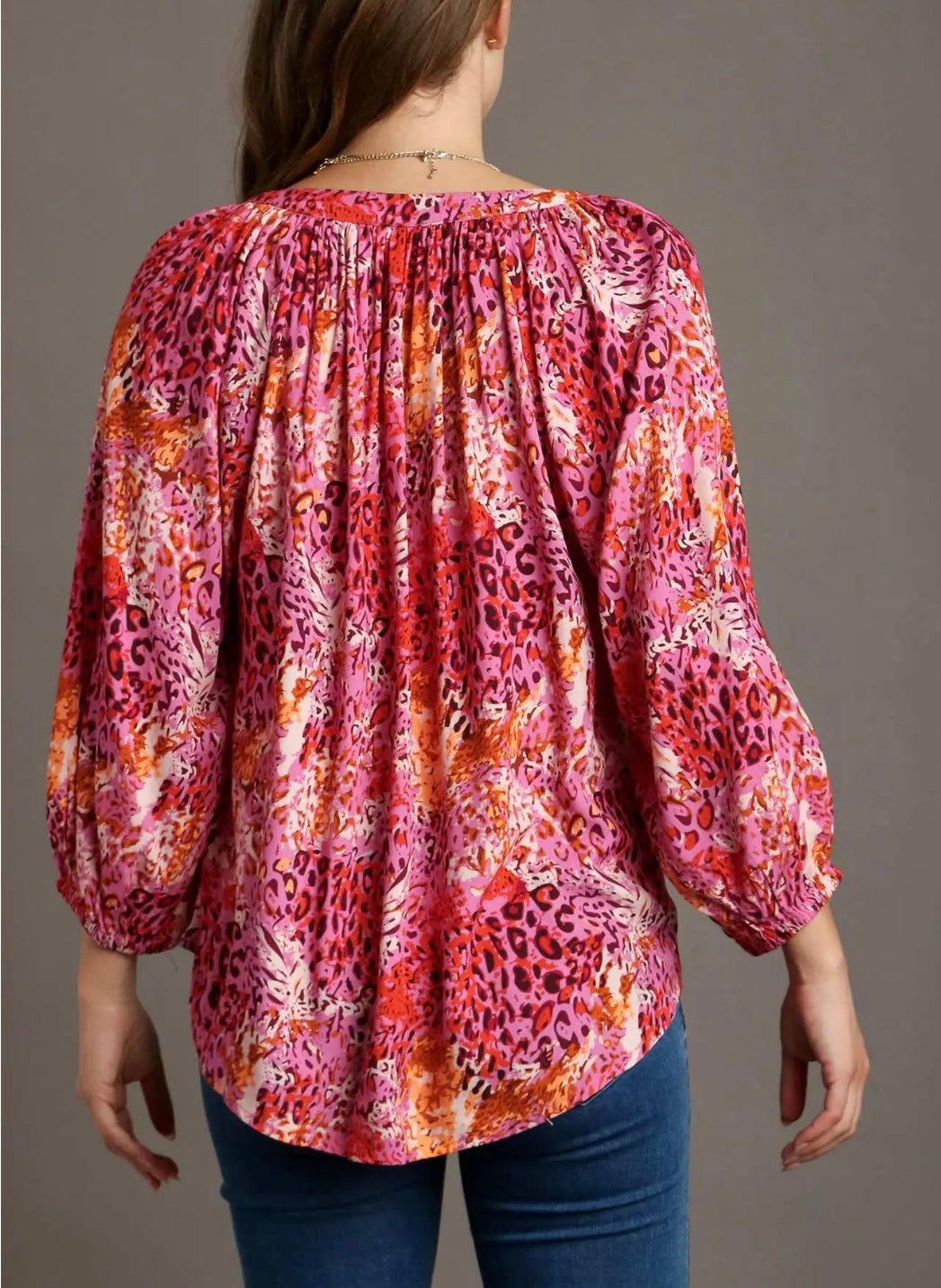 Mixed Print Blouse