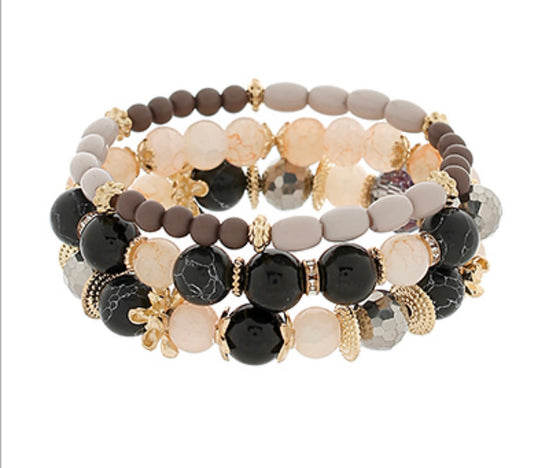 3 Row Stretch Boho Bracelet