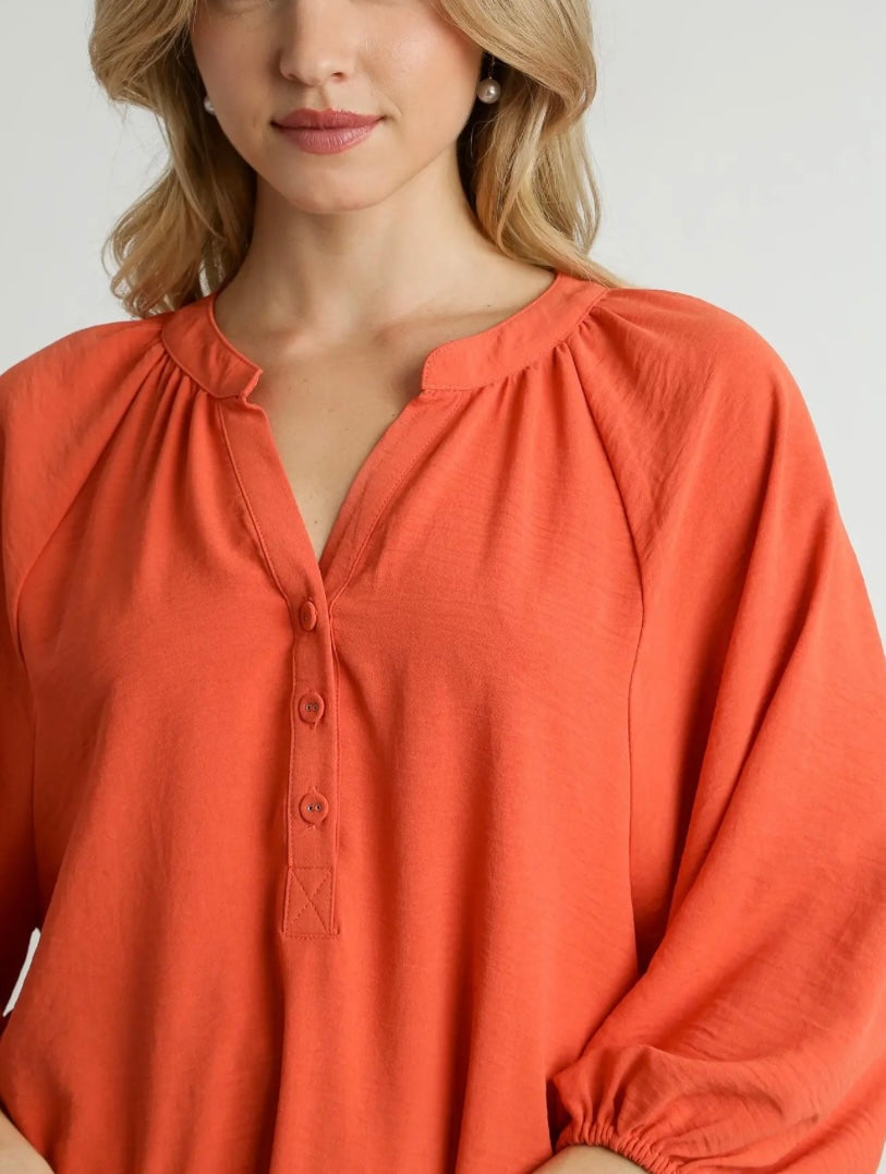 Raglan Sleeve Airflow Blouse (3 colors)