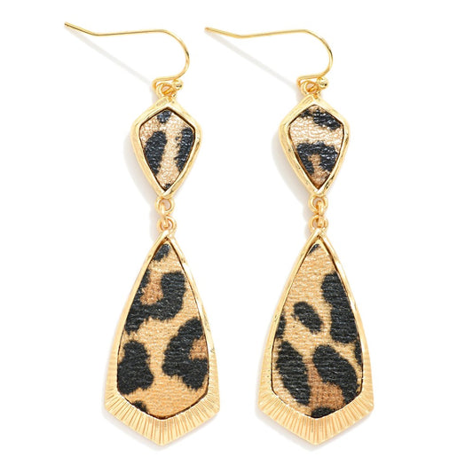 Leopard Drop Earrings