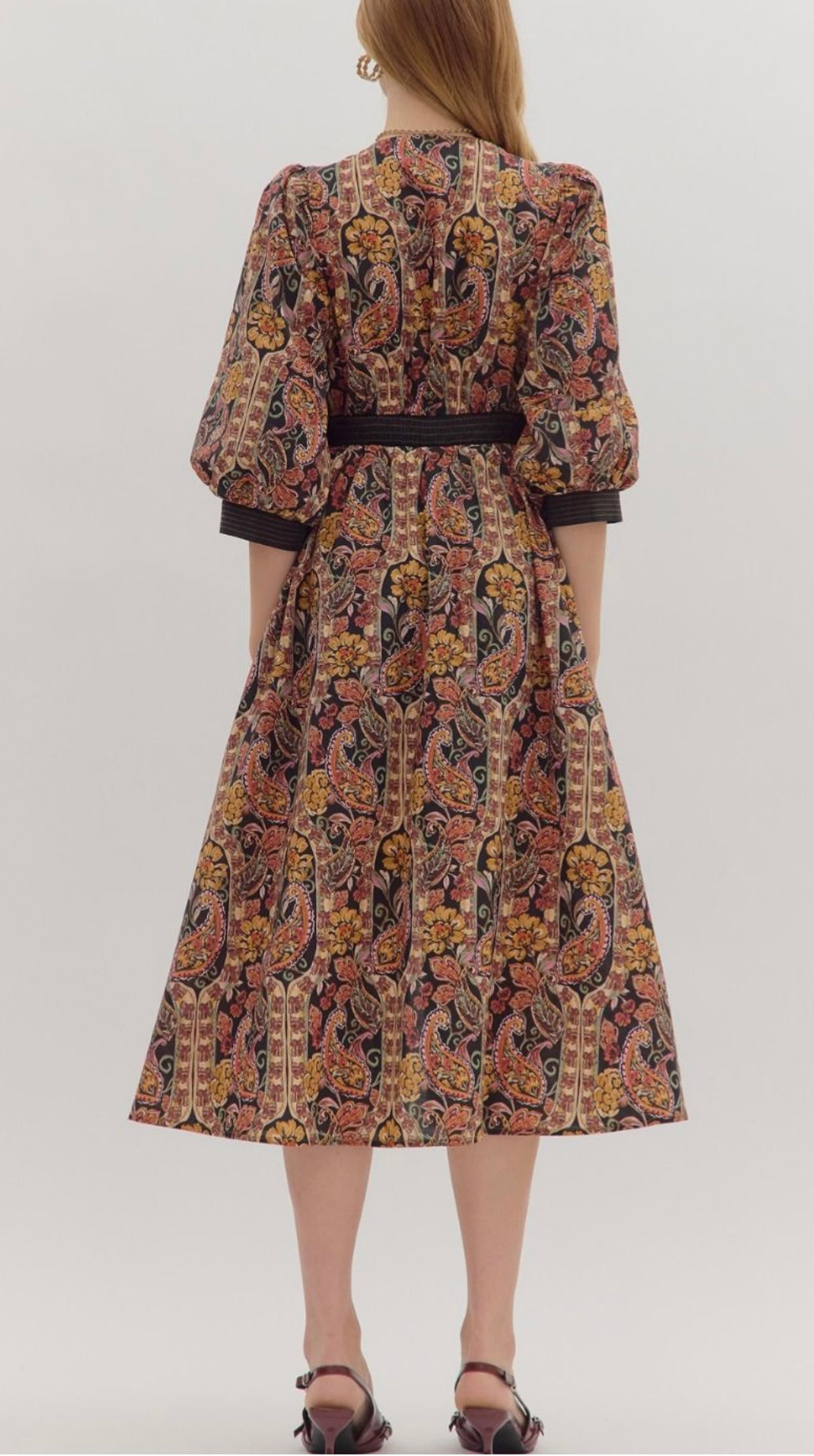 Paisley Print Dress