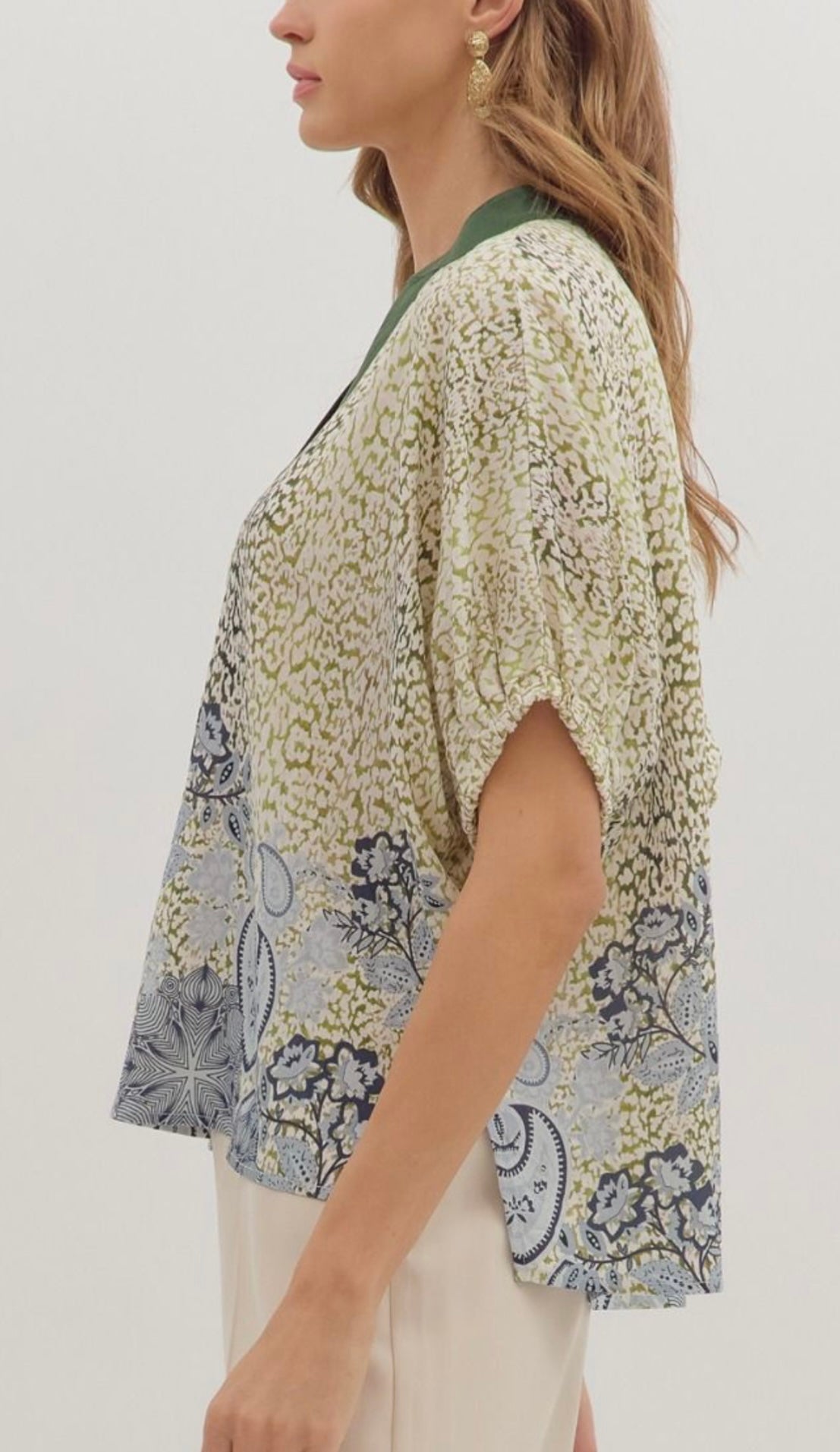 Mixed Print Blouse