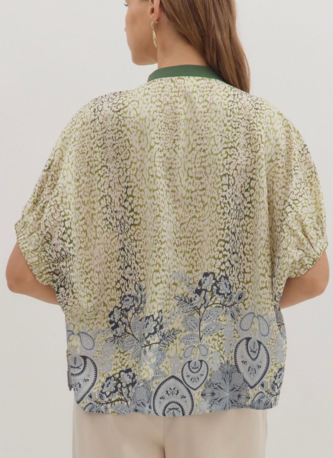 Mixed Print Blouse