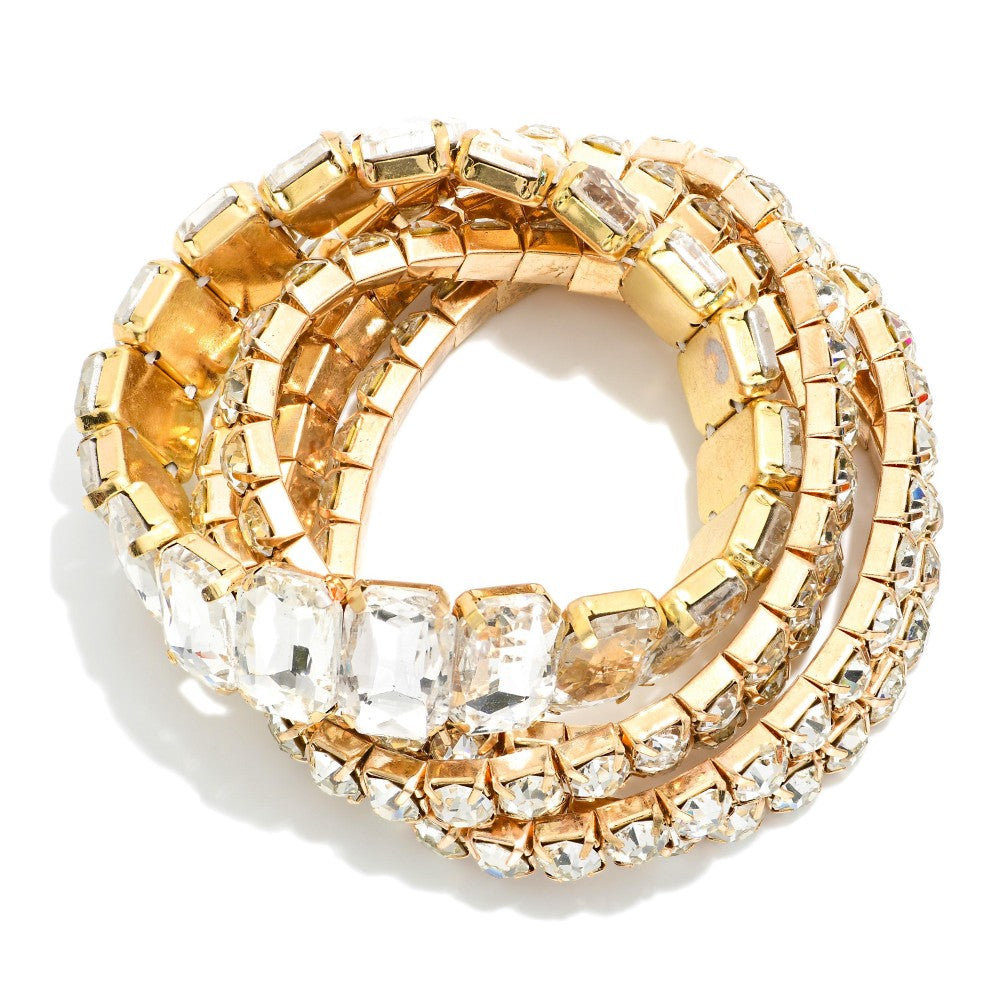 5 Stack Crystal Bracelets